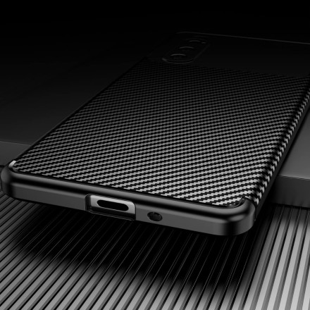 Накладка силиконовая для Sony Xperia 10 IV (Sony Xperia 10 4) под карбон черная