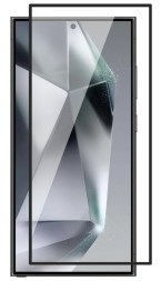 Защитное стекло для Samsung Galaxy S24 Ultra полноэкранное EDGE TO EDGE черное