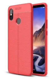Накладка силиконовая для Xiaomi Mi Max 3 под кожу красная