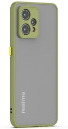 Накладка пластиковая матовая для Realme 9 Pro 5G / Realme Q5 5G с силиконовой окантовкой хаки