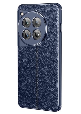 Накладка силиконовая для OnePlus 12 под кожу синяя