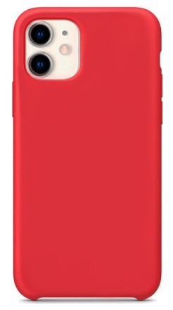 Накладка силиконовая Silicone Cover для Apple iPhone 11 красная