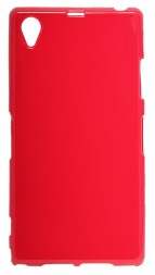 Накладка силиконовая для Sony Xperia Z1 глянцевая красная