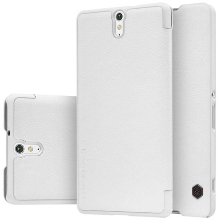 Чехол-книжка Nillkin Qin Leather Case для Sony Xperia C5 Ultra белый