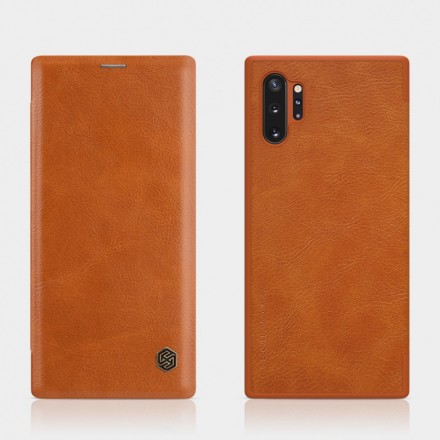 Чехол Nillkin Qin Leather Case для Samsung Galaxy Note 10 Plus N975 коричневый