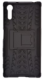 Накладка пластиковая Skinbox Defender case для Sony Xperia XZ противоударная чёрная