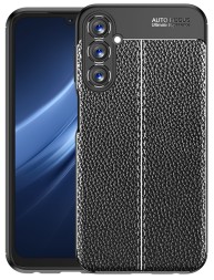 Накладка силиконовая для Samsung Galaxy A24 A245 под кожу чёрная