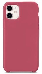 Накладка силиконовая Silicone Case для Apple iPhone 11 бордовая