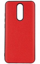Накладка силиконовая для Xiaomi Redmi 8 под кожу красная
