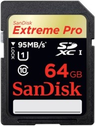 Карта памяти SDXC SANDISK Extreme Pro 64GB 95Mb/s Class 10 (ОРИГИНАЛЬНАЯ!)