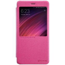 Чехол-книжка Nillkin Sparkle Series для Xiaomi Redmi Note 4X розовый