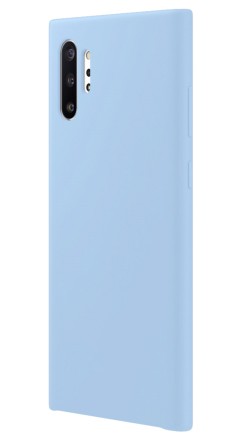 Накладка силиконовая Silicone Cover для Samsung Galaxy Note 10 Plus N975 голубая