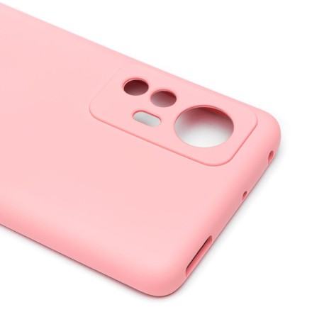 Накладка силиконовая Silicone Cover для Xiaomi 12 / Xiaomi 12X / Xiaomi 12S розовая