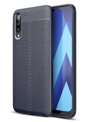 Накладка силиконовая для Samsung Galaxy A70 A705 под кожу синяя