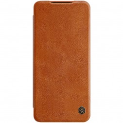 Чехол-книжка Nillkin Qin Leather Case для Huawei P50 Pro коричневый