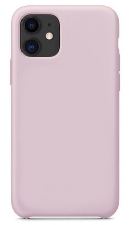 Накладка силиконовая Silicone Cover для Apple iPhone 11 розовая