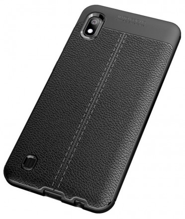 Накладка силиконовая для Samsung Galaxy A10 A105 под кожу черная