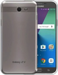 Накладка силиконовая для Samsung Galaxy J7 V J727 прозрачно-чёрная