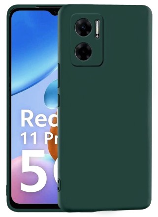 Накладка силиконовая Silicone Cover для Xiaomi Redmi 10 5G / Xiaomi Redmi 11 Prime 5G / Xiaomi Note 11E 5G зелёная