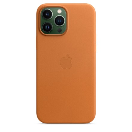 Накладка Apple Leather Case MagSafe для iPhone 13 Pro Max MM1L3ZE/A золотистая охра