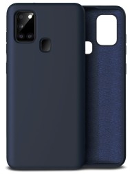 Накладка силиконовая Silicone Cover для Samsung Galaxy A21s A217 синяя