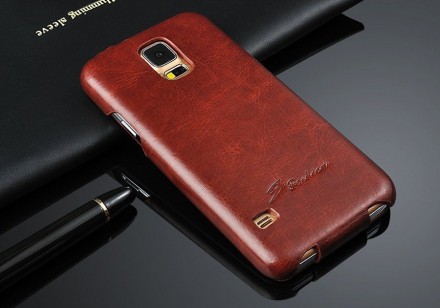 Чехол Fashion Case для Samsung Galaxy S5 G900 коричневый