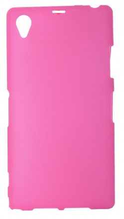 Накладка силиконовая для Sony Xperia Z1 матовая розовая