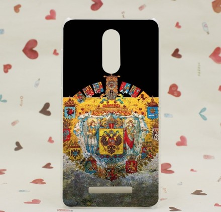 Накладка пластиковая для Xiaomi Redmi Note 3 с рисунком &quot;герб Российской империи&quot;