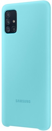 Накладка Samsung Silicone Cover для Samsung Galaxy A51 A515 EF-PA515TLEGRU голубая