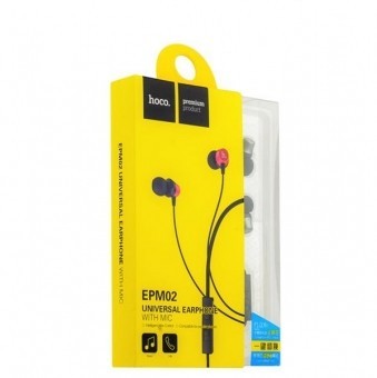 Наушники Hoco EPM02 Common Headphone with mic с микрофоном серые