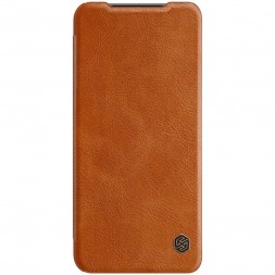 Чехол-книжка Nillkin Qin Leather Case для Xiaomi Redmi Note 10 / Note 10S коричневый