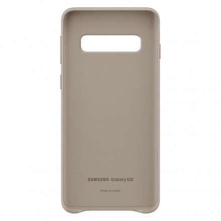 Накладка Samsung Leather Cover для Samsung Galaxy S10 SM-G973 EF-VG973LJEGRU серая