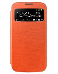 Чехол-книжка Flip Cover S-View для Samsung Galaxy S4 i9500/i9505 оранжевый