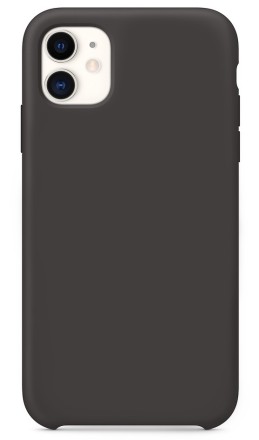 Накладка силиконовая Silicone Cover для Apple iPhone 11 темно-серая