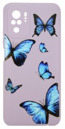 Накладка силиконовая Soft Touch для Xiaomi Redmi Note 10/Note 10S/Poco M5s с рисунком &quot;Бабочки&quot;
