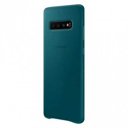 Накладка Samsung Leather Cover для Samsung Galaxy S10 Plus SM-G975 EF-VG975LGEGRU зеленая