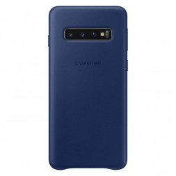 Накладка Samsung Leather Cover для Samsung Galaxy S10 SM-G973 EF-VG973LNEGRU синяя