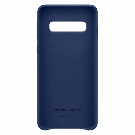 Накладка Samsung Leather Cover для Samsung Galaxy S10 SM-G973 EF-VG973LNEGRU синяя