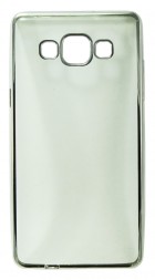 Накладка силиконовая для Samsung Galaxy A5 A500 прозрачная с серебристой окантовкой