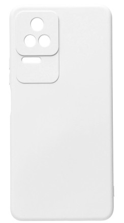 Накладка силиконовая Silicone Cover для Poco F4 5G белая