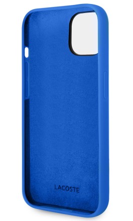 Накладка силиконовая Lacoste Liquid Silicone для iPhone 14 Plus LCHCP14MSIOB синяя