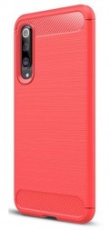 Накладка силиконовая для Xiaomi Mi 9 SE карбон сталь красная