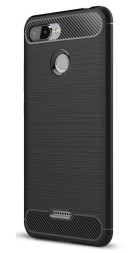 Накладка силиконовая для Xiaomi Redmi 6 карбон сталь черная