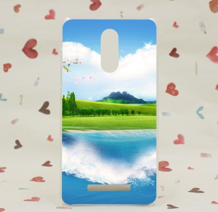 Накладка пластиковая для Xiaomi Redmi Note 3 с рисунком &quot;Зеленая долина&quot;