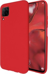 Накладка силиконовая Silicone Cover для Huawei P40 Lite красная