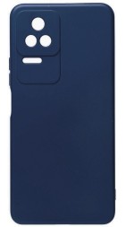 Накладка силиконовая Silicone Cover для Xiaomi Poco F4 5G синяя