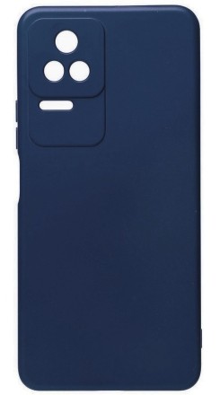 Накладка силиконовая Silicone Cover для Poco F4 5G синяя