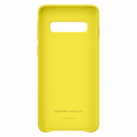 Накладка Samsung Leather Cover для Samsung Galaxy S10 SM-G973 EF-VG973LYEGRU желтая