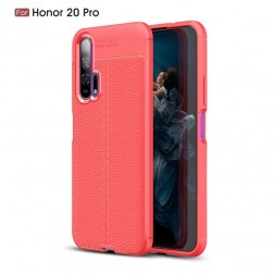 Накладка силиконовая для Huawei Honor 20 Pro под кожу красная