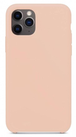 Накладка силиконовая Silicone Cover для Apple iPhone 11 Pro Max розовая